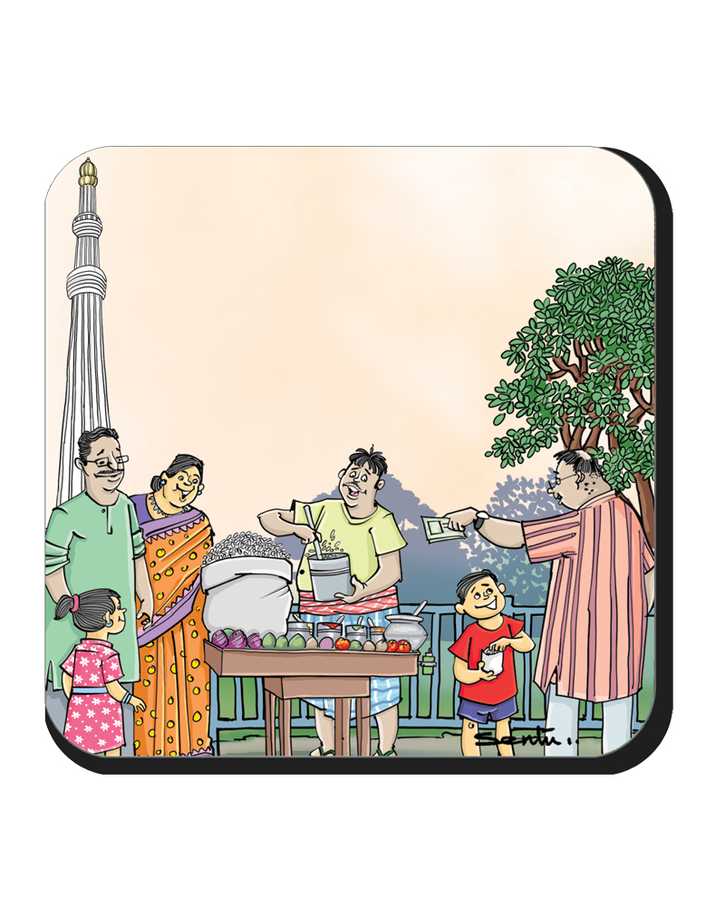 jhalmuri wala Kolkata Jhalmuri waala Coaster - Image 1