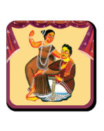 Kalighat Patachitra Chair (Coaster) – A Tribute to Bengal's Bold Brushstrokes