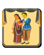 Kalighat Patachitra Love (Coaster) – A Tribute to Love in Bengal's Timeless Folk Art - Image 2