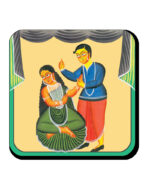 Kalighat Patachitra Sashon (Coaster) – A Tribute to the Art That Defined an Era