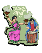Dhaak er Taal Ey (Fridge Magnet)-"Feel the Heartbeat of Durga Puja"
