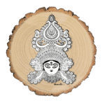 Durga Face (Wooden Log)
