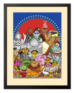 Durga Doodle Photo Frame (Medium)- "A contemporary celebration of devotion through art"