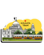 Kolkata Tram (Fridge Magnet)- "A Moving Symbol of Kolkata's Heritage"