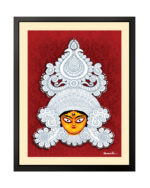 Durga Sholar Face Photo Frame (Medium)- "Celebrate the timeless beauty of Bengal's sacred craftsmanship."