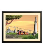 Tram Sahid Minar Photo Frame (Small)- "A Journey Through Kolkata's Living Heritage"