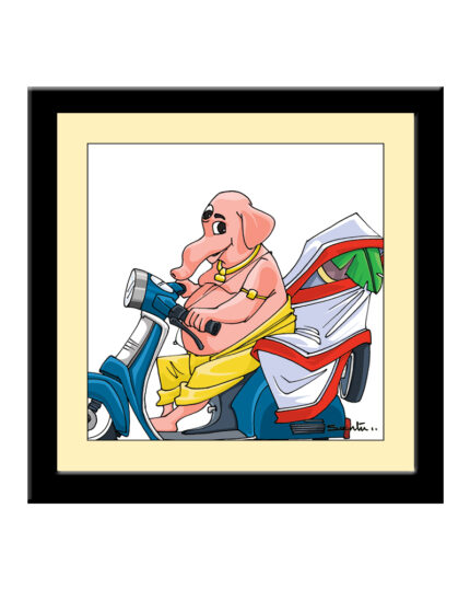 Ganesh Scooty Square Photo Frame 7"/7"