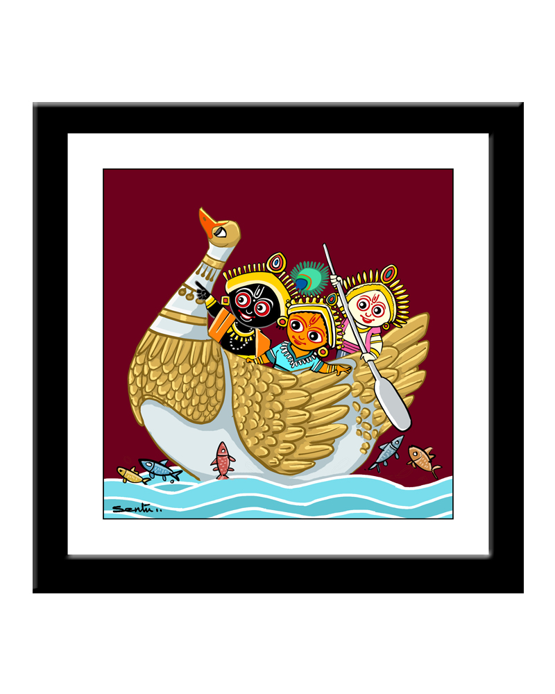 jagannath boat Jagannath Boat Square Photo Frame 7"/7" - Image 1