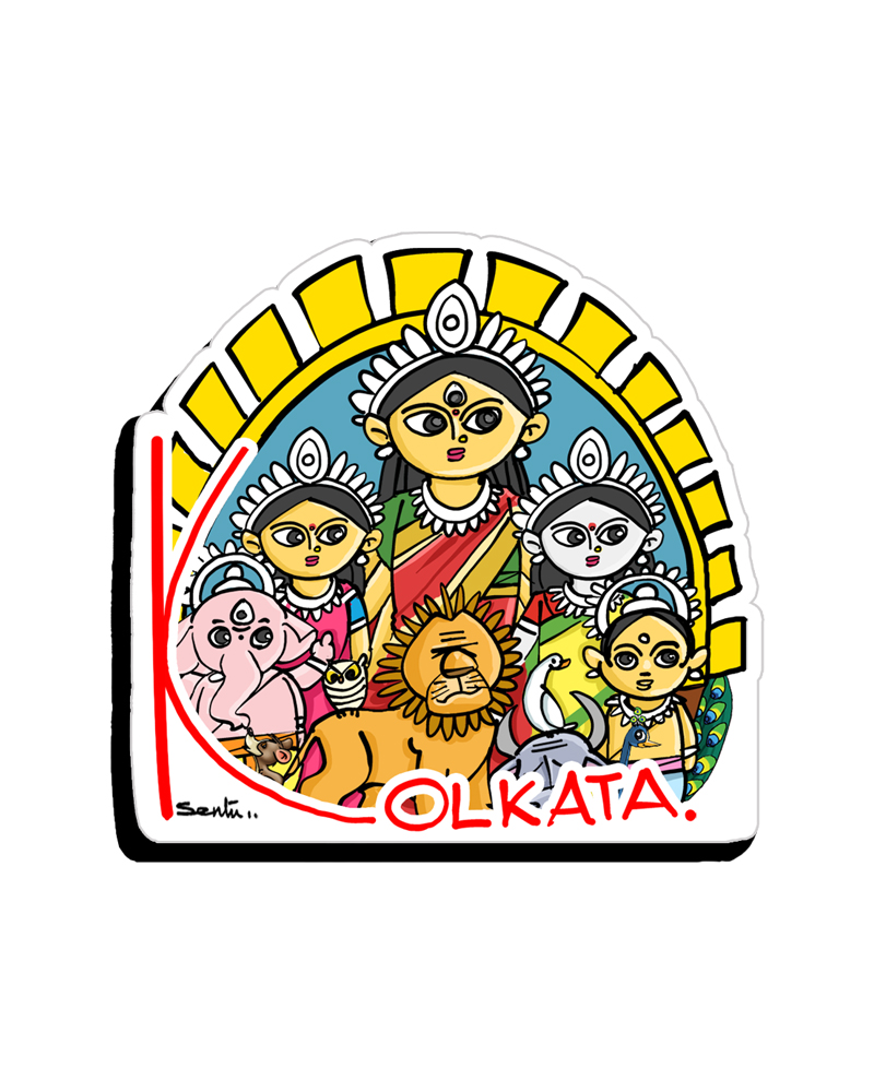 kolkata durga Kolkata Durga (Fridge Magnet) - Image 1