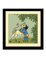 Krishna and Calf Square Photo Frame 7"/7"
