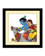 Krishna Cow Ride Square Photo Frame 7"/7"