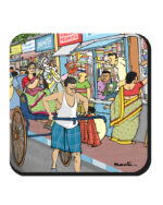 Goddess Saraswati Reaches Kolkata in Tana Rickshaw (Coaster)