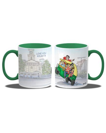 Kolkata Auto Rickshaw (Coffee Mug Inside Coloured)