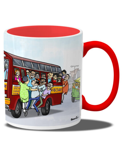 Kolkata Mini Bus (Coffee Mug Inside Coloured)
