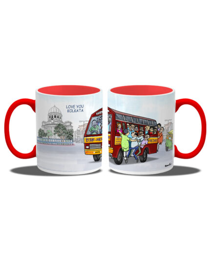 Kolkata Mini Bus (Coffee Mug Inside Coloured)