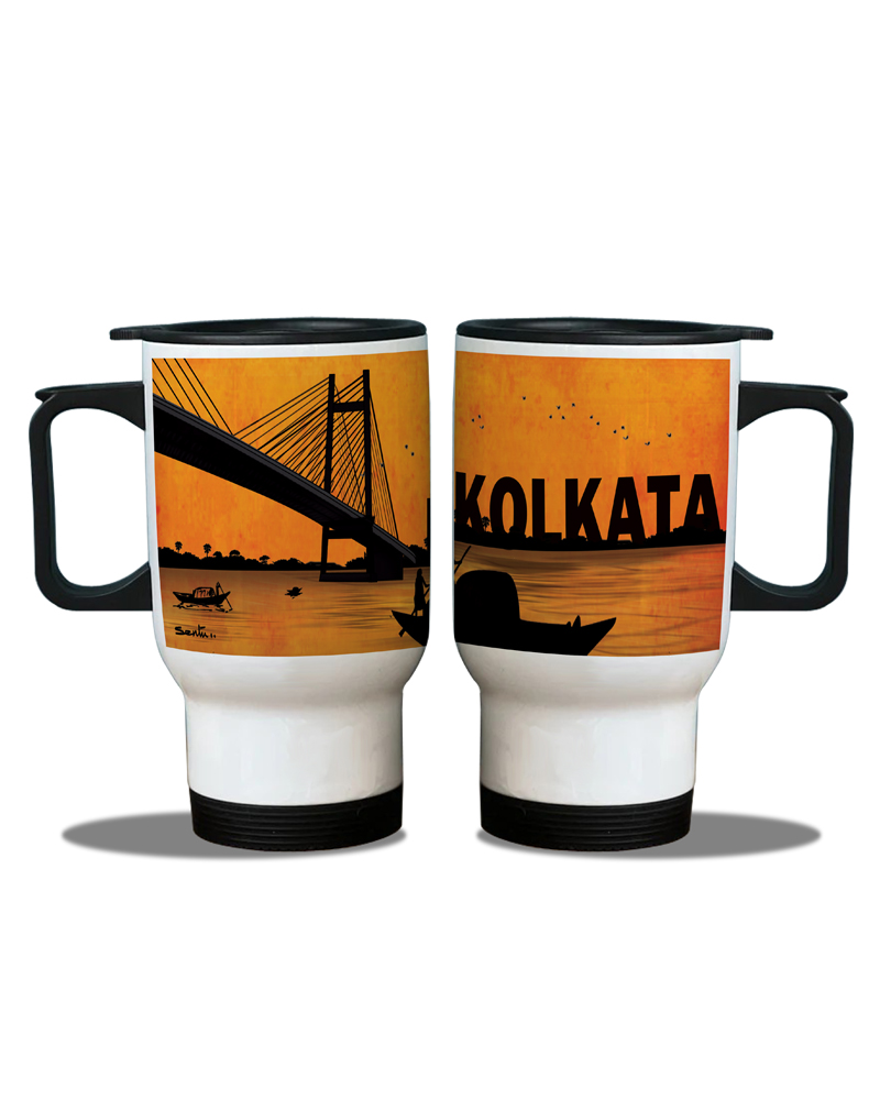 hooghly kolkata C PRINCEP GHAT BOAT TRAVEL MUG - Image 1