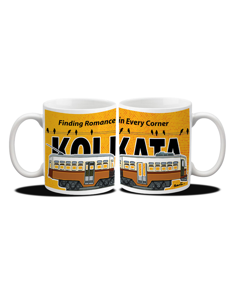 tram k C Kolkata Tram Coffee Mug - Image 1