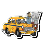 Kolkata Taxi (Fridge Magnet)- "The Yellow Icon That Drives Kolkata's Stories" - Image 2