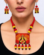 Ma Durga Handmade Jewellery Set (Necklace and Earrings) 3 - Image 2