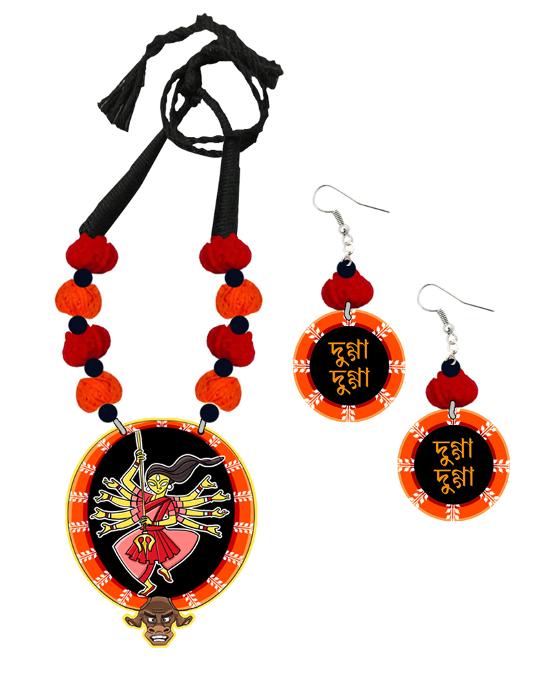mahishasurmardini 2 copy Ma Durga Handmade Jewellery Set for Women / Girls 8 - Image 1