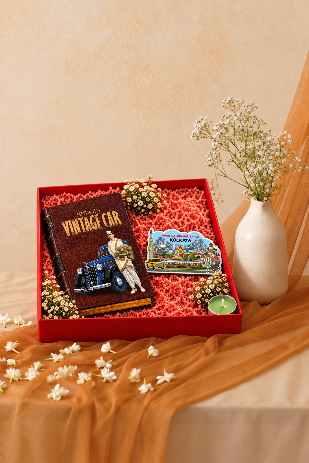 Red Kolkata heritage gift hamper GIFT HAMPER (KOLKATA HERITAGE) - Image 1